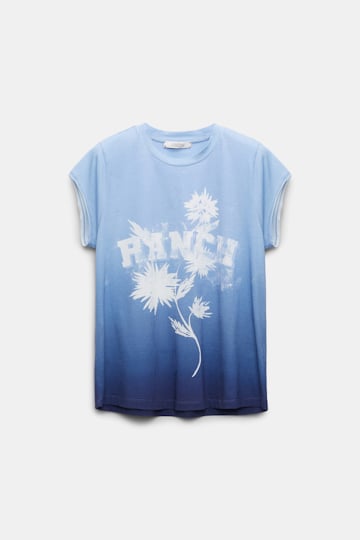 Dorothee Schumacher Color fade cotton T-shirt with print blue mix