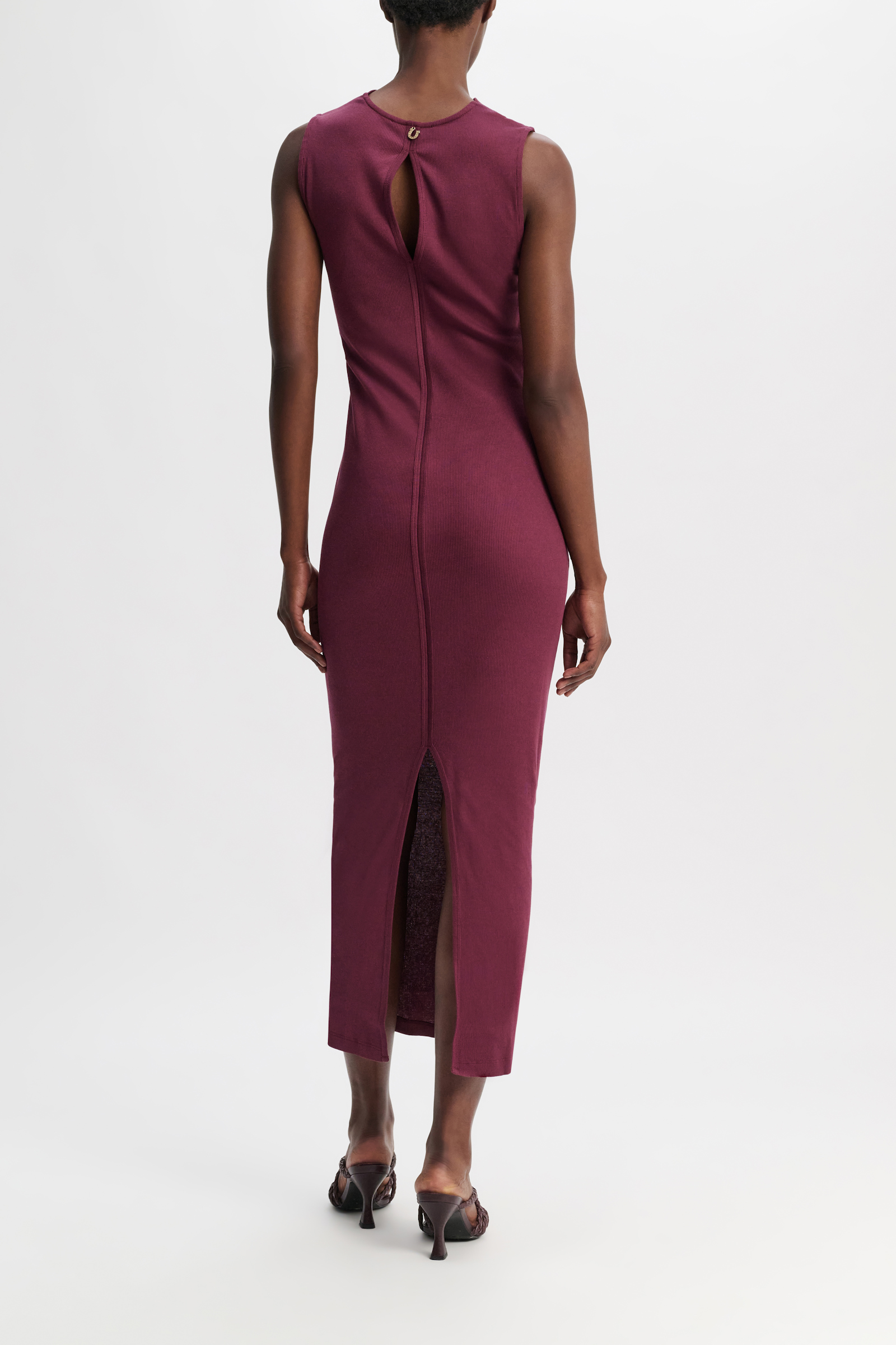 Dorothee Schumacher Geripptes Kleid burgundy