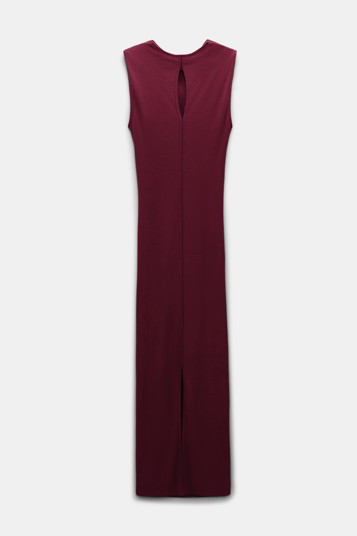 Dorothee Schumacher Geripptes Kleid burgundy