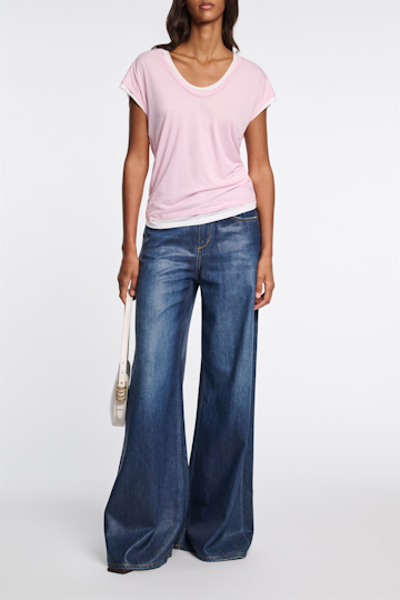 Dorothee Schumacher T-Shirt im Layer-Look light rose