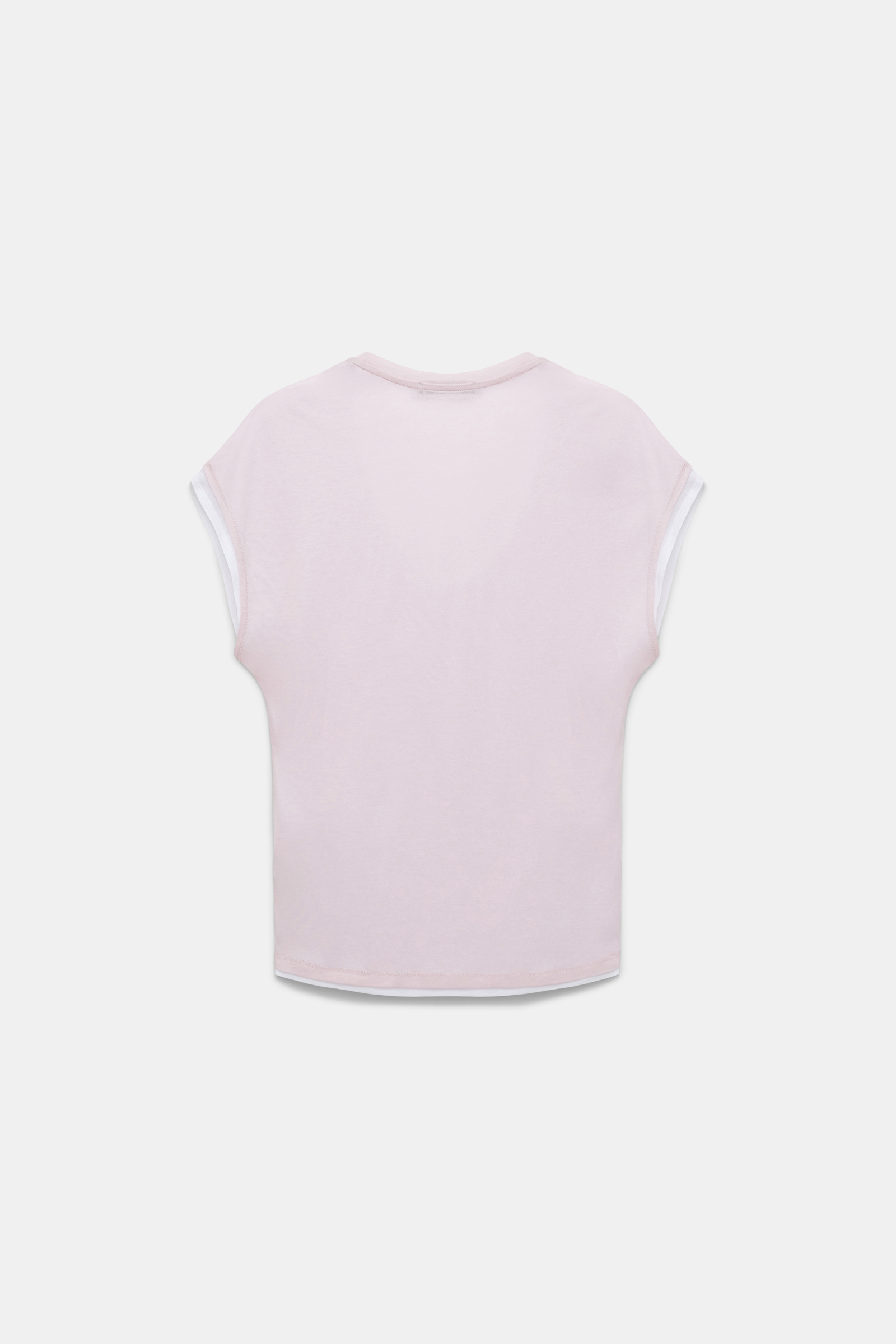 Dorothee Schumacher Double-layer sleeveless top with draped shoulders light rose