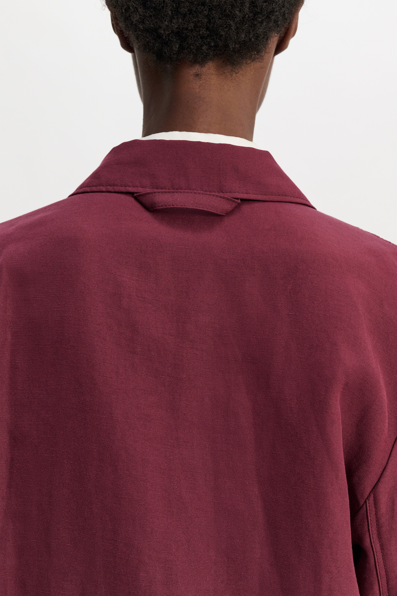 Dorothee Schumacher Shirt-jacket in technical linen burgundy