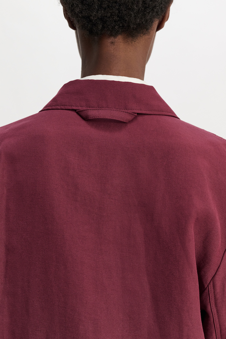 Dorothee Schumacher Shirt-jacket in technical linen burgundy