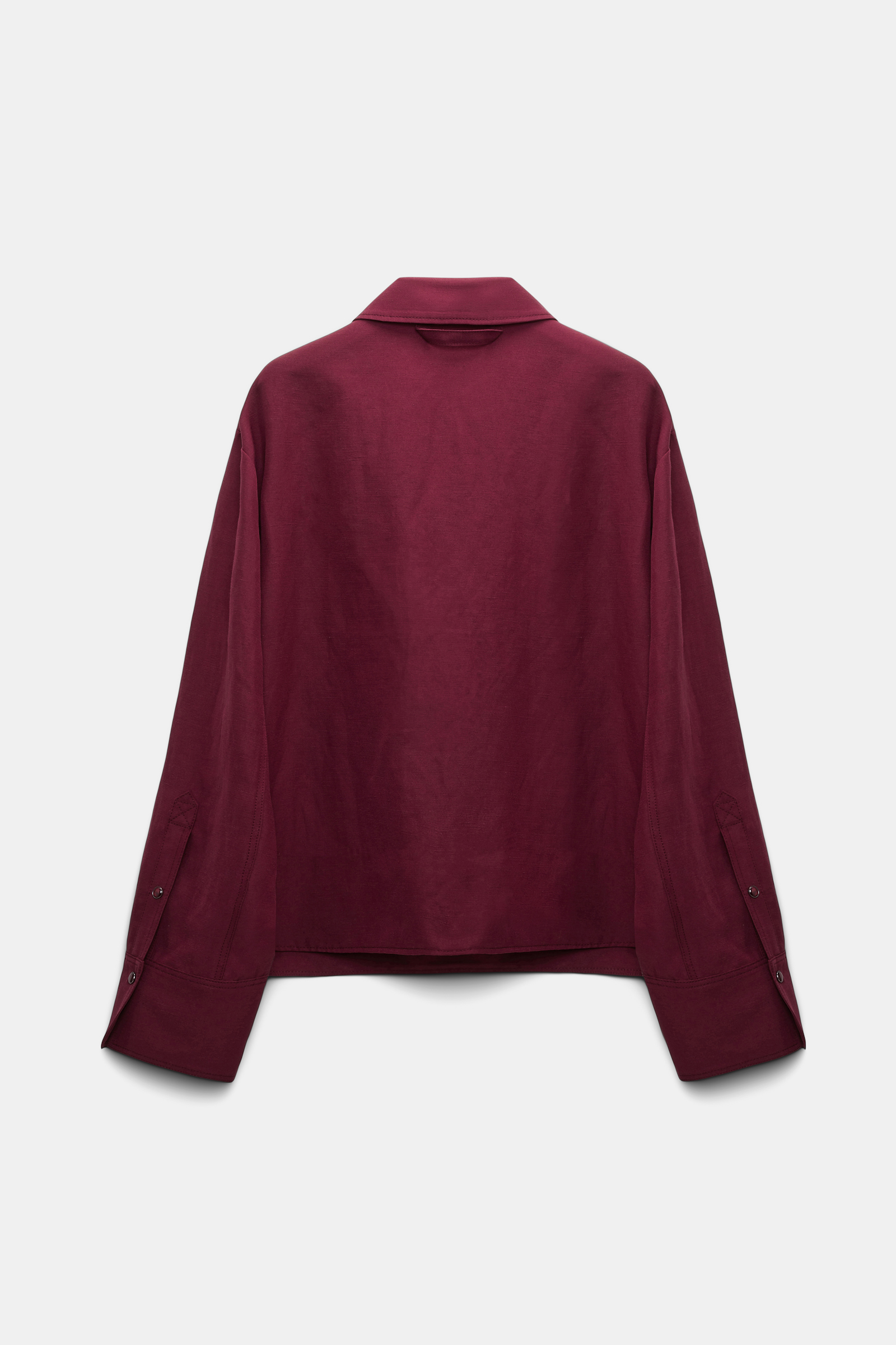 Dorothee Schumacher Shirt-jacket in technical linen burgundy