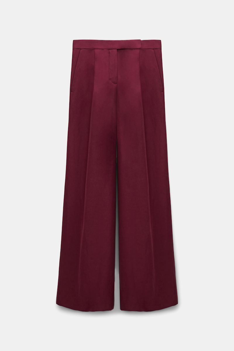 DOROTHEE SCHUMACHER WIDE LEG PANTS IN TECHNICAL LINEN 