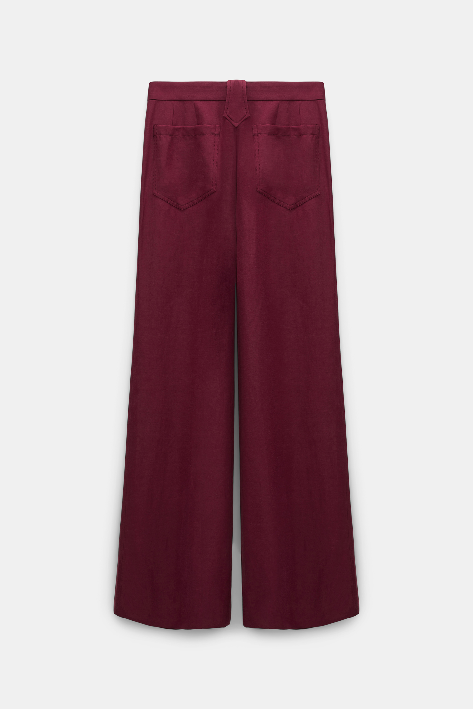 Dorothee Schumacher Weite Leinenhose aus technischem Leinen burgundy