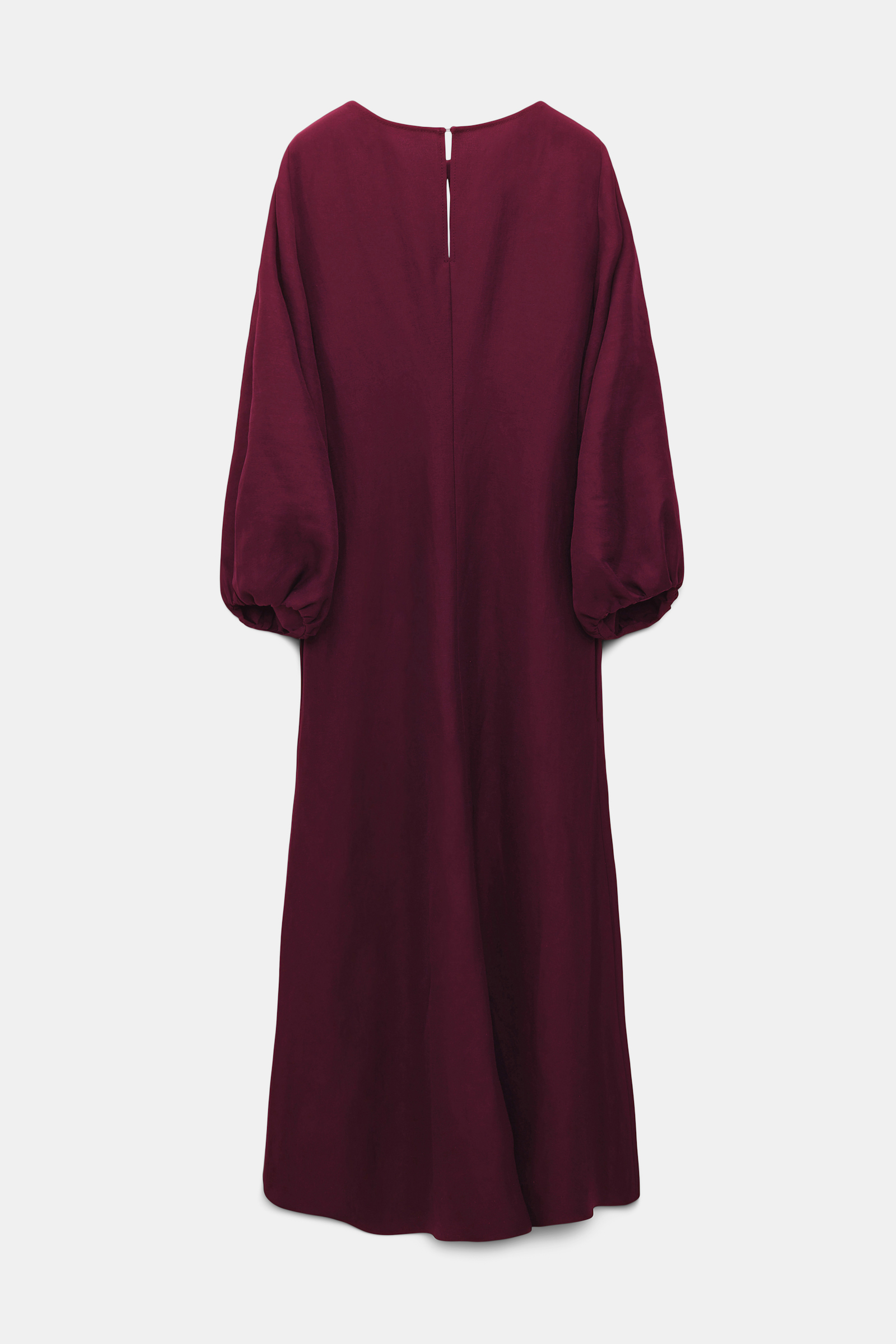 Dorothee Schumacher Western-inspired mid-length dress in technical linen burgundy