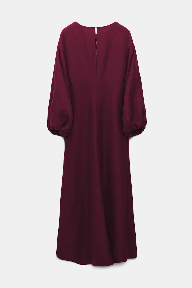 Dorothee Schumacher Kleid aus technischem Leinen burgundy