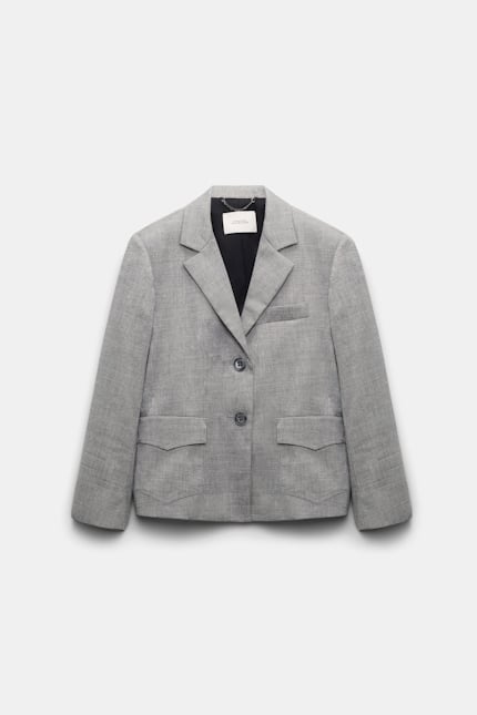 NEW AMBITIONS jacket Dorothee Schumacher Verkürzter Blazer mit verkürztem Arm black mix