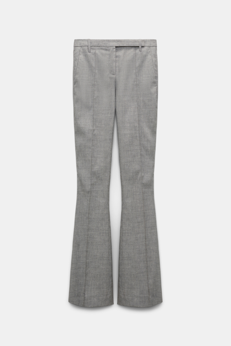 Dorothee Schumacher Flared trousers with pressed front pleats black mix