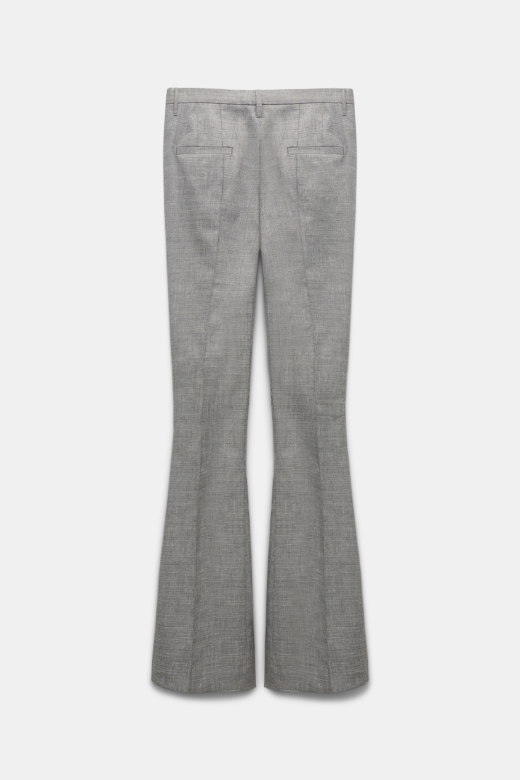Dorothee Schumacher Flared trousers with pressed front pleats black mix