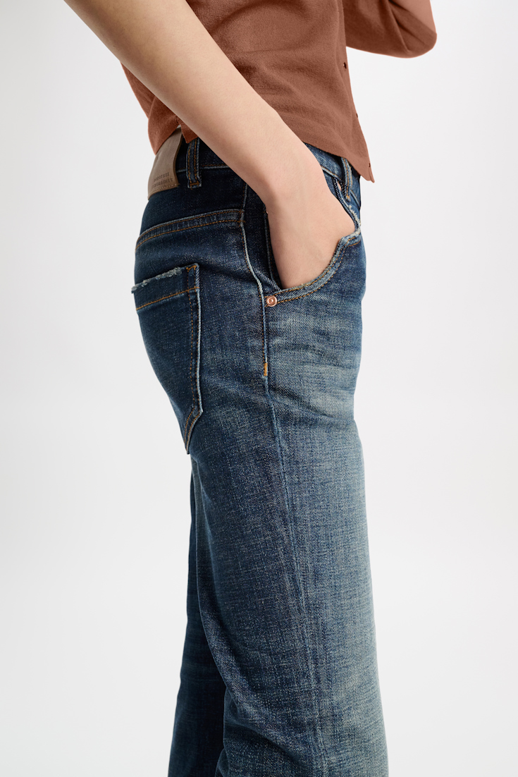 Dorothee Schumacher Extra long flared jeans with Western details denim blue