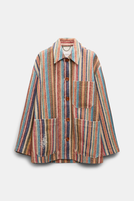 STRIPED COMFORT jacket Dorothee Schumacher Gestreifte Jacket mit destroyed Details multicolour stripe
