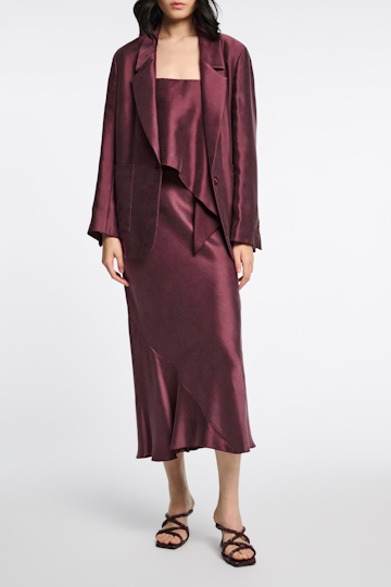 Dorothee Schumacher Slouchy Rock mit Bias-Cut dark burgundy