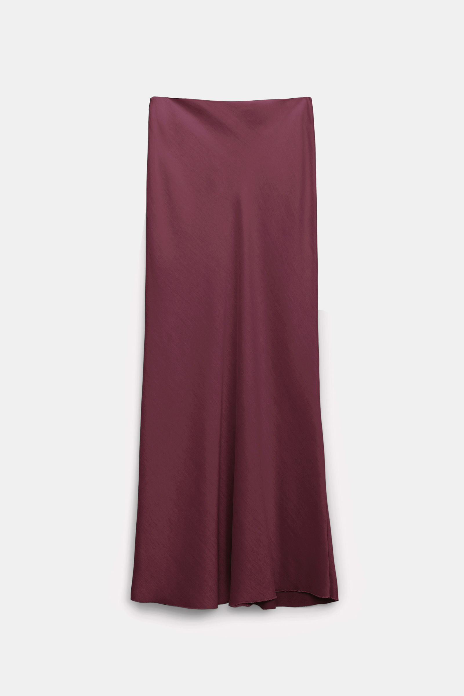 Dorothee Schumacher Bias cut slouchy satin skirt dark burgundy
