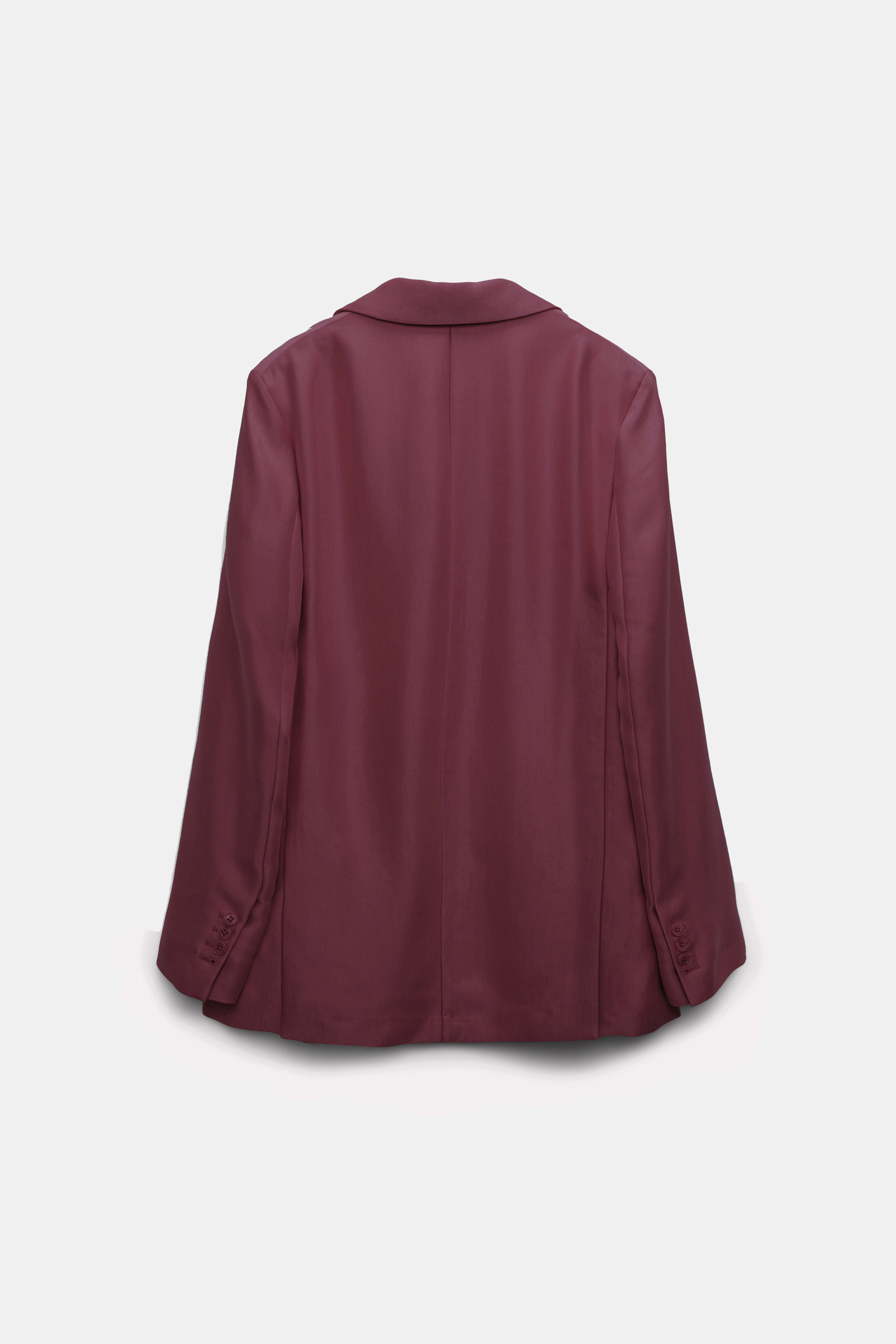 Dorothee Schumacher Slouchy satin blazer dark burgundy