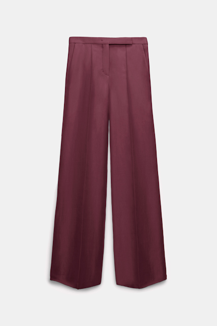 SLOUCHY ELEGANCE pants Dorothee Schumacher Slouchy wide leg pants dark burgundy