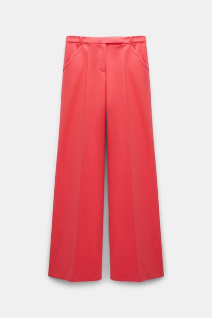 EMOTIONAL ESSENCE I pants Dorothee Schumacher Wide leg pants in Punto Milano with Western details medium coral