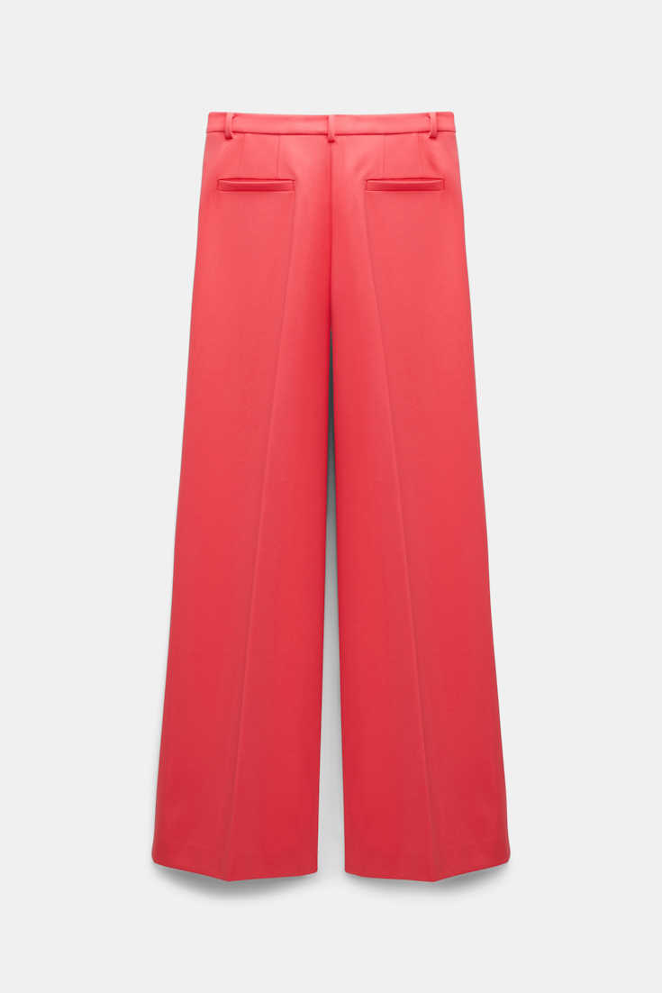 Dorothee Schumacher Wide leg pants in Punto Milano with Western details medium coral
