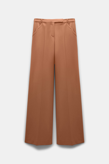 Dorothee Schumacher Wide leg pants in Punto Milano with Western details brown