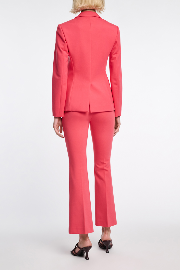 Dorothee Schumacher Cropped flared pants in Punto Milano with Western details medium coral