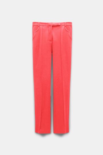 Dorothee Schumacher Verkürzte Hose aus Punto Milano mit Biese und Kickflare medium coral