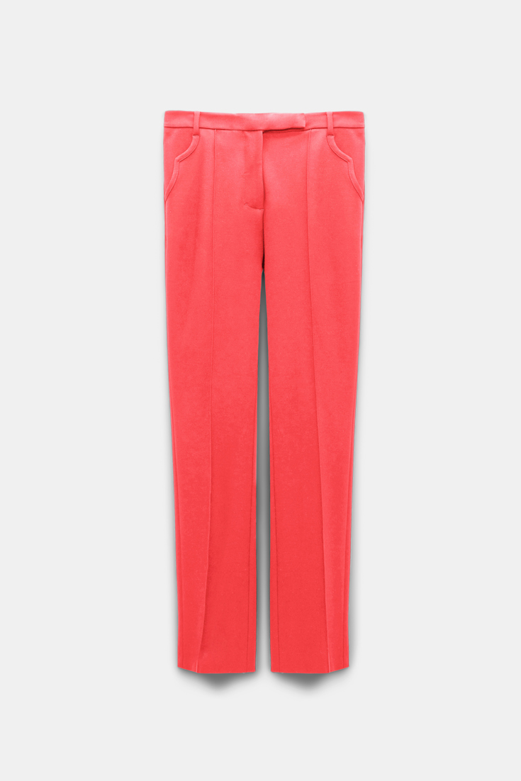 Dorothee Schumacher Verkürzte Hose aus Punto Milano mit Biese und Kickflare medium coral