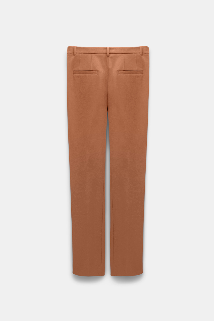 Dorothee Schumacher Cropped flared pants in Punto Milano with Western details brown