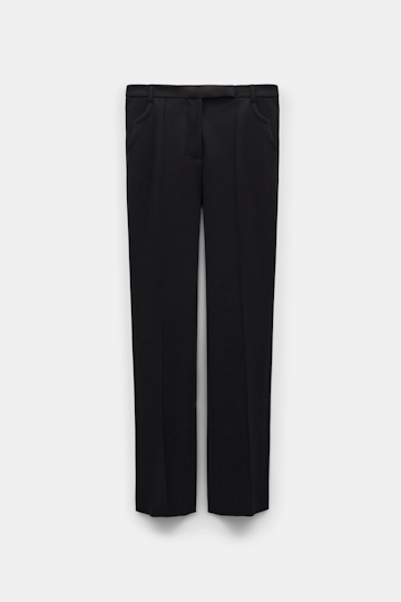 Dorothee Schumacher Cropped flared pants in Punto Milano with Western details pure black