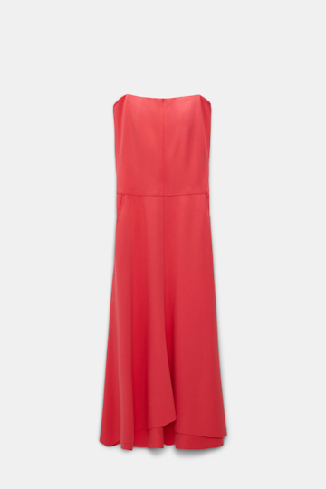 Dorothee Schumacher Corset dress in Punto Milano with Western details medium coral