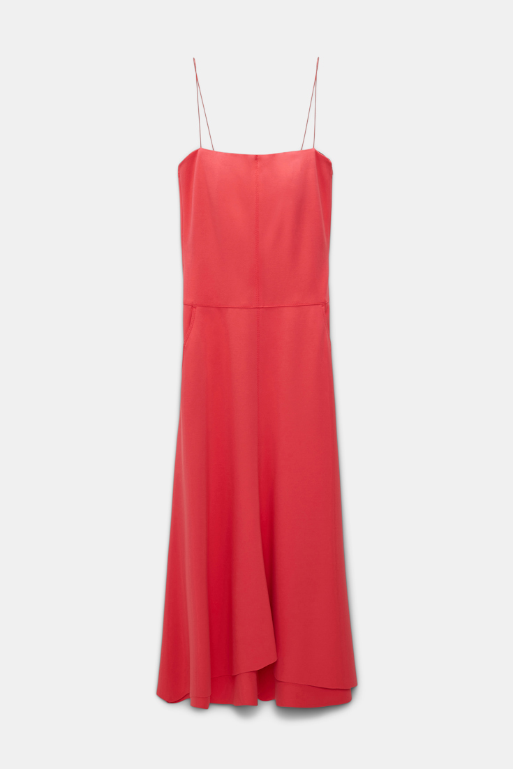 Dorothee Schumacher Corset dress in Punto Milano with Western details medium coral