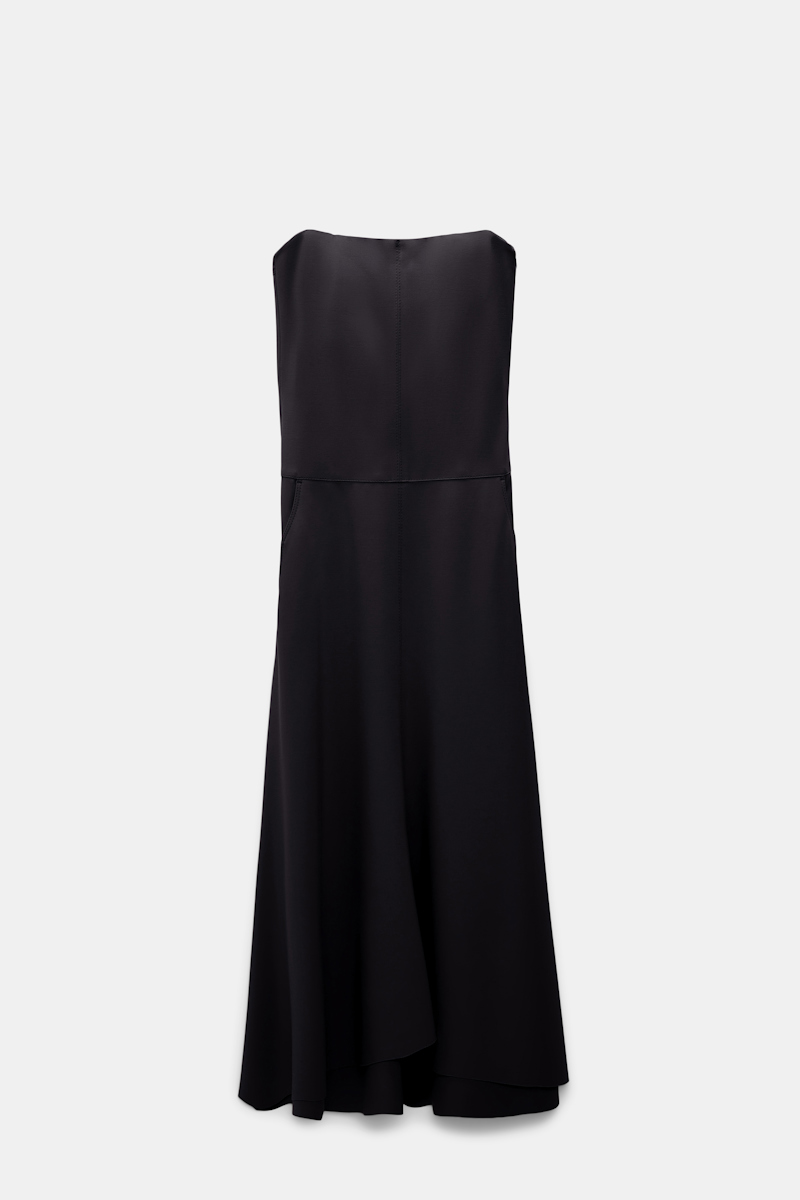 Shop Dorothee Schumacher Corset Dress In Punto Milano With Western Details In Black