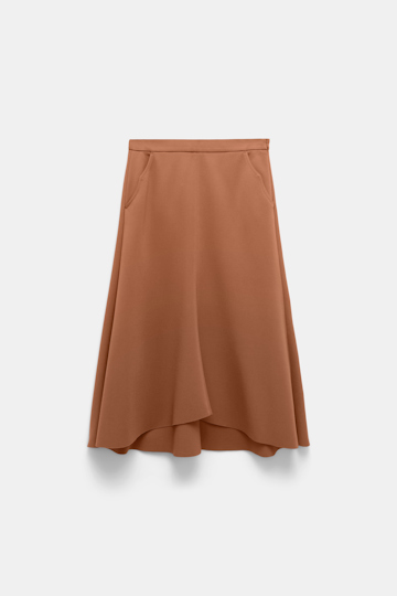 Dorothee Schumacher Punto Milano skirt with Western details brown