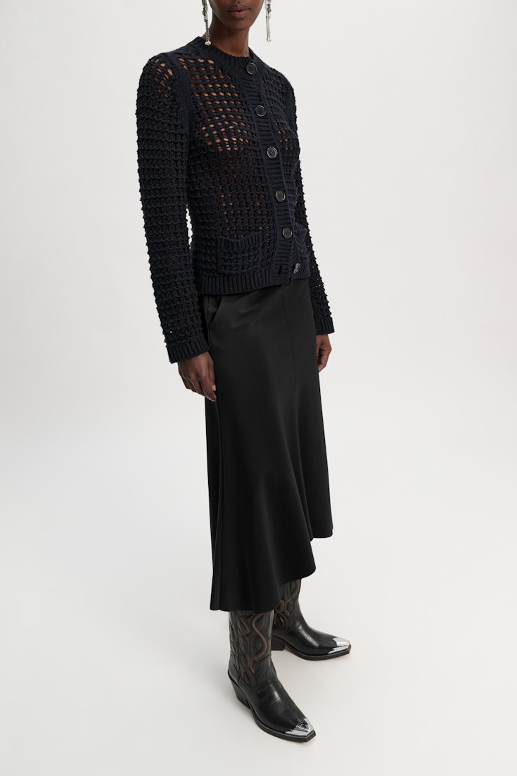 Dorothee Schumacher Punto Milano skirt with Western details pure black