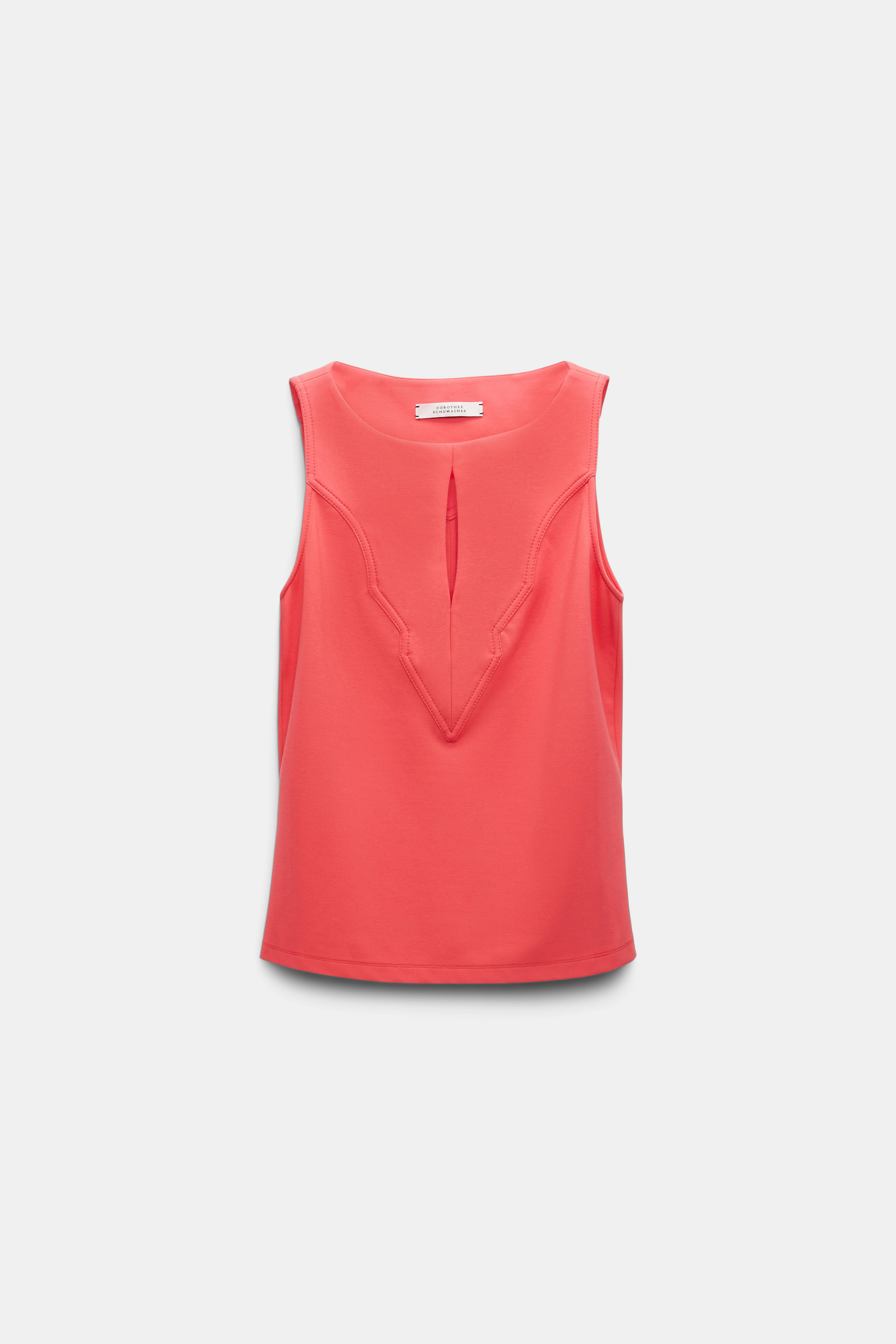 Dorothee Schumacher Top aus leichtem Punto Milano mit Cut-Out medium coral