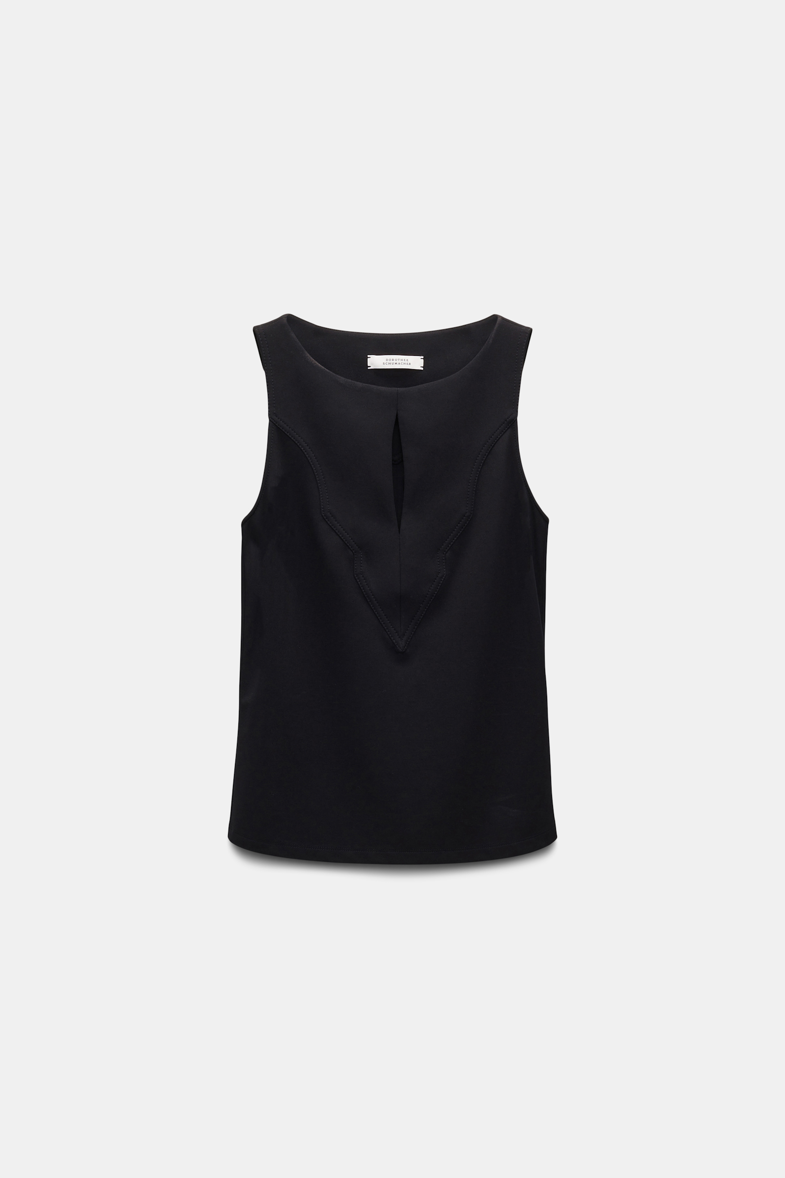 Dorothee Schumacher Top aus leichtem Punto Milano mit Cut-Out pure black