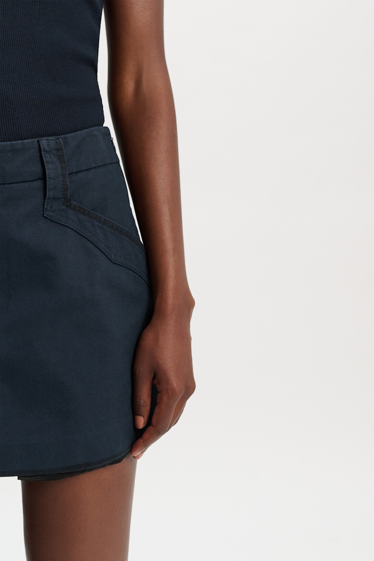 Dorothee Schumacher Skort mit Edge-Painting und Satin Details midnight