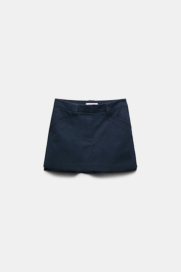 Dorothee Schumacher Cotton skort with painted edges midnight