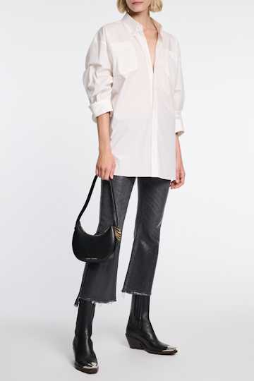 Dorothee Schumacher Oversized Hemd aus Baumwoll-Popeline mit aufgesetzten Taschen pure white