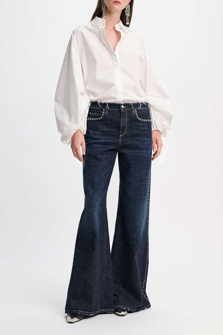 Dorothee Schumacher Cotton-poplin shirt with voluminous sleeves pure white
