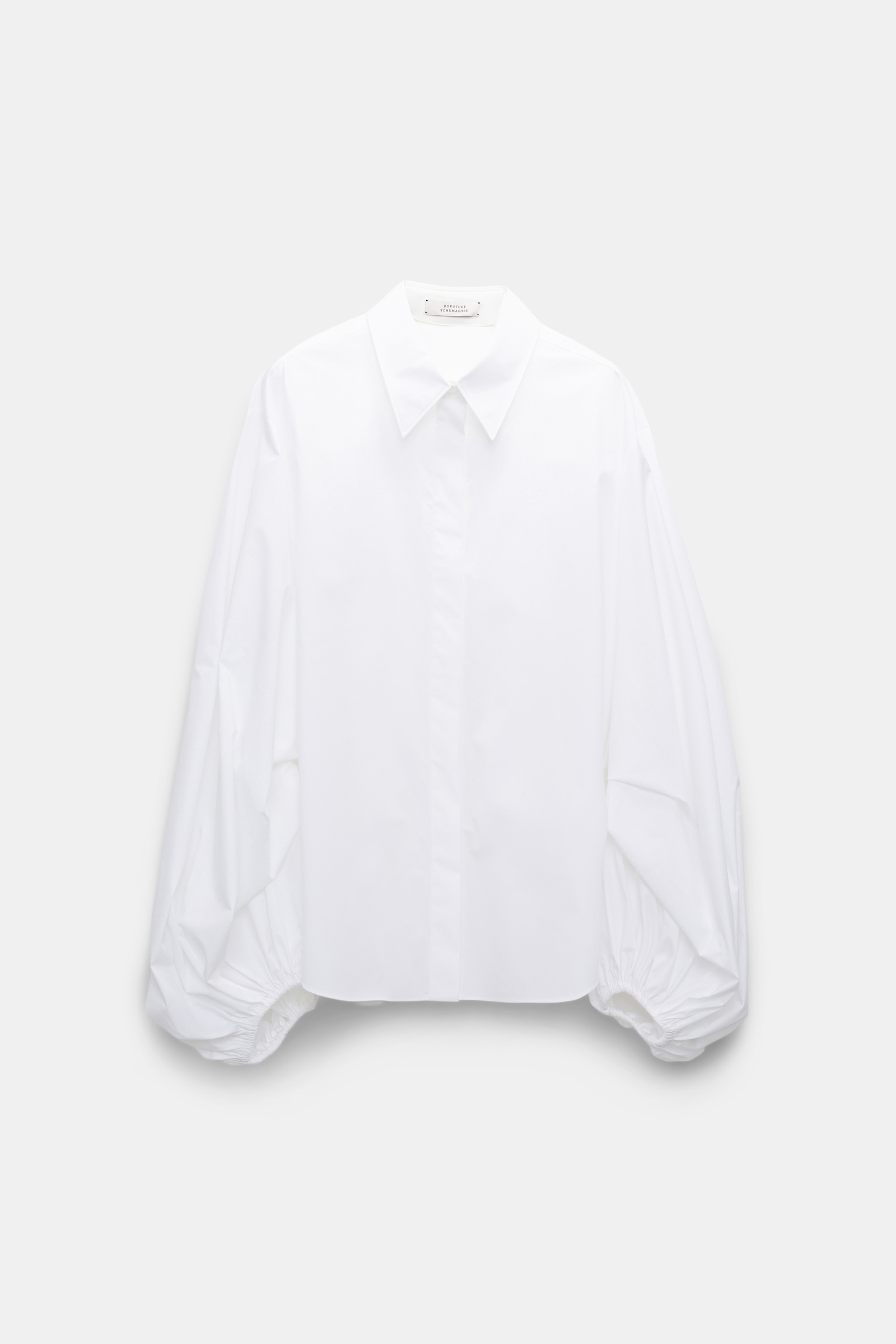 Dorothee Schumacher Cotton-poplin shirt with voluminous sleeves pure white