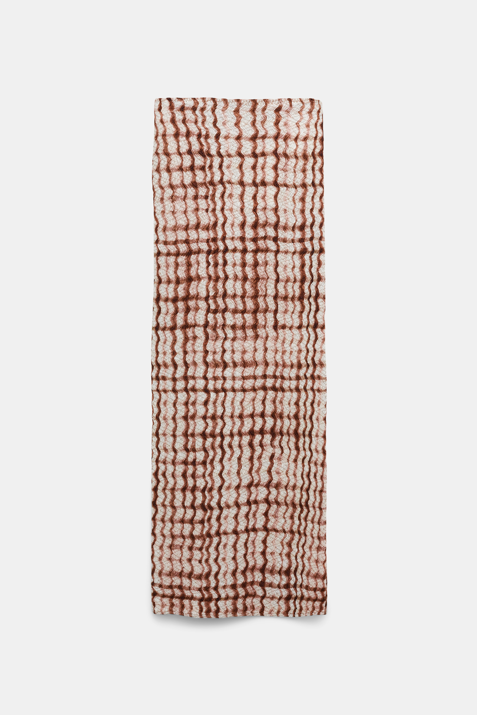 Dorothee Schumacher Gesmokter Bleistiftrock mit Allover-Karo Print brown and rose check