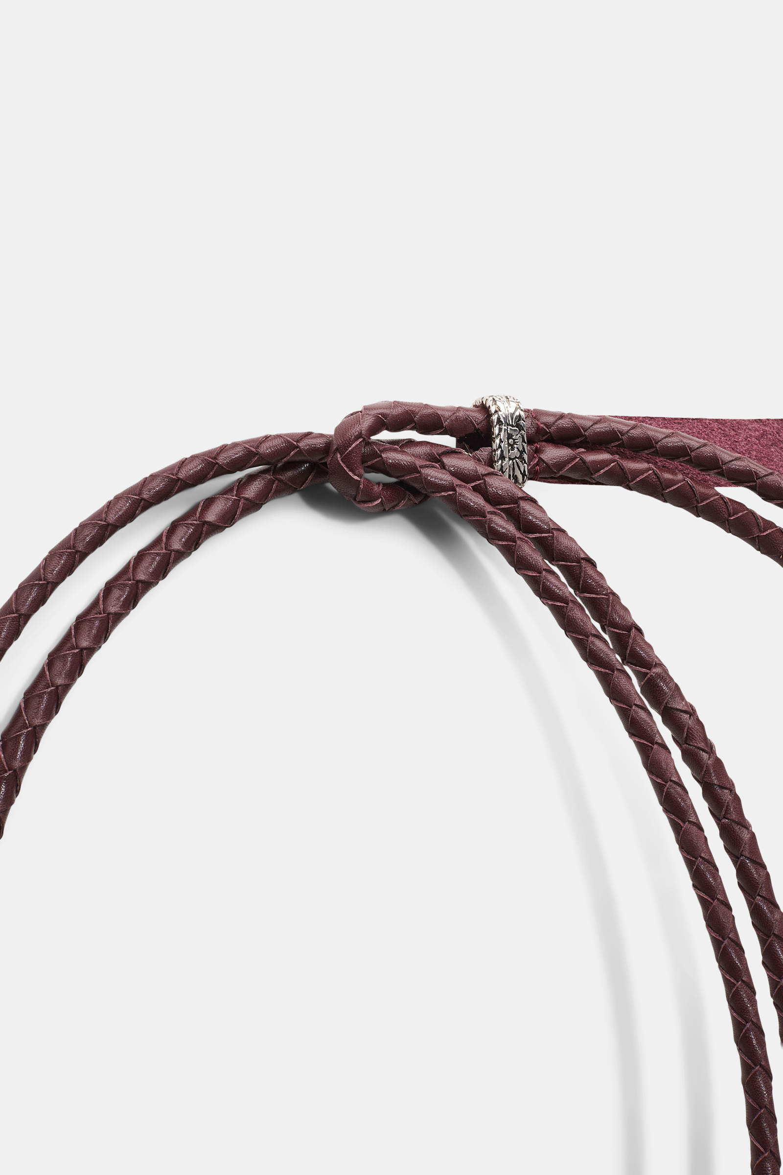 Dorothee Schumacher Woven leather cord belt bordeaux