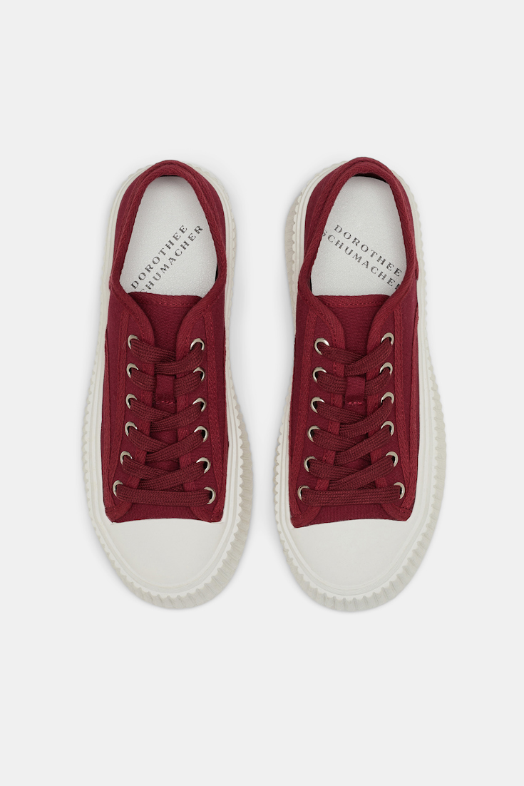 Dorothee Schumacher Cotton canvas platform sneakers bordeaux