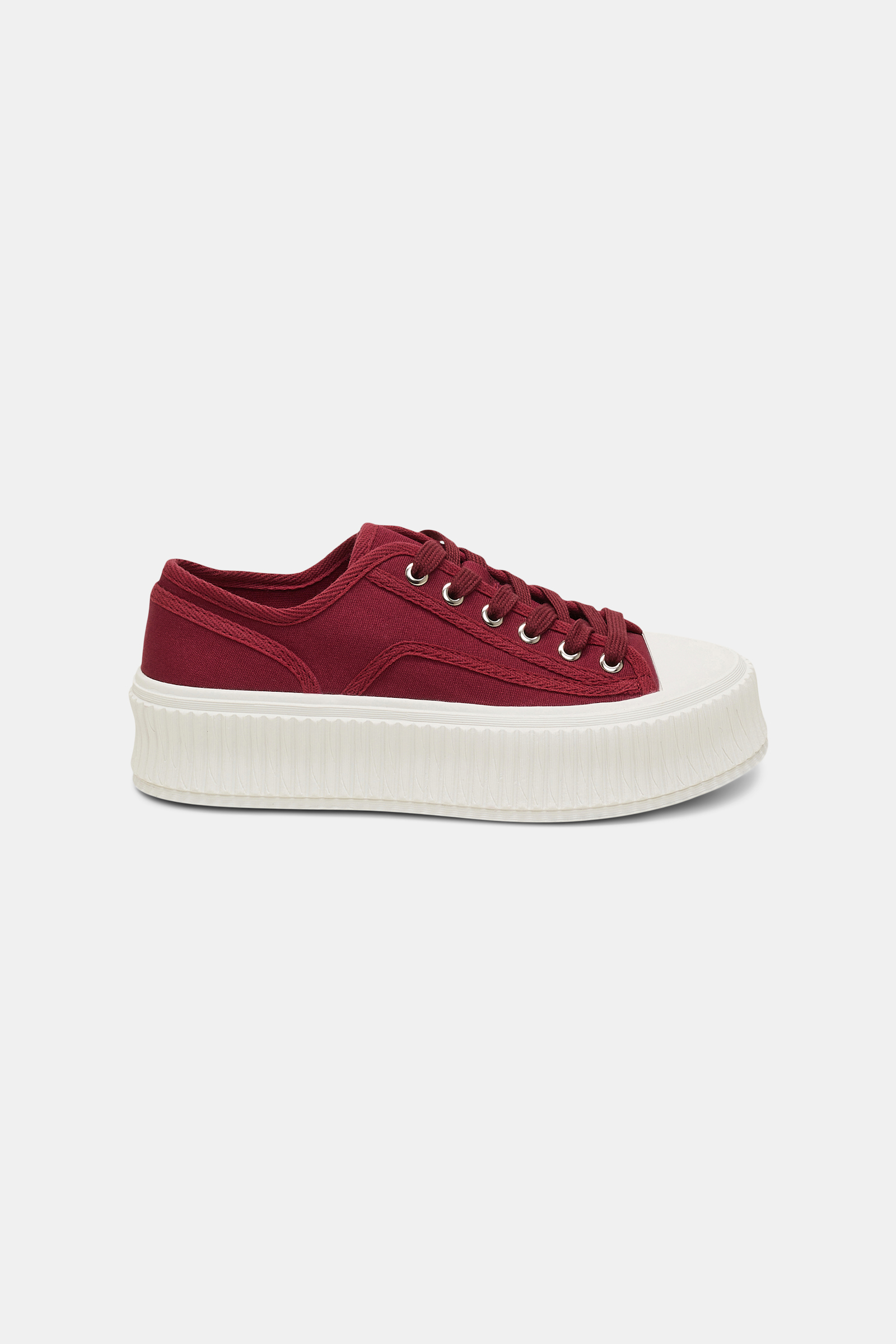 Dorothee Schumacher Cotton canvas platform sneakers bordeaux