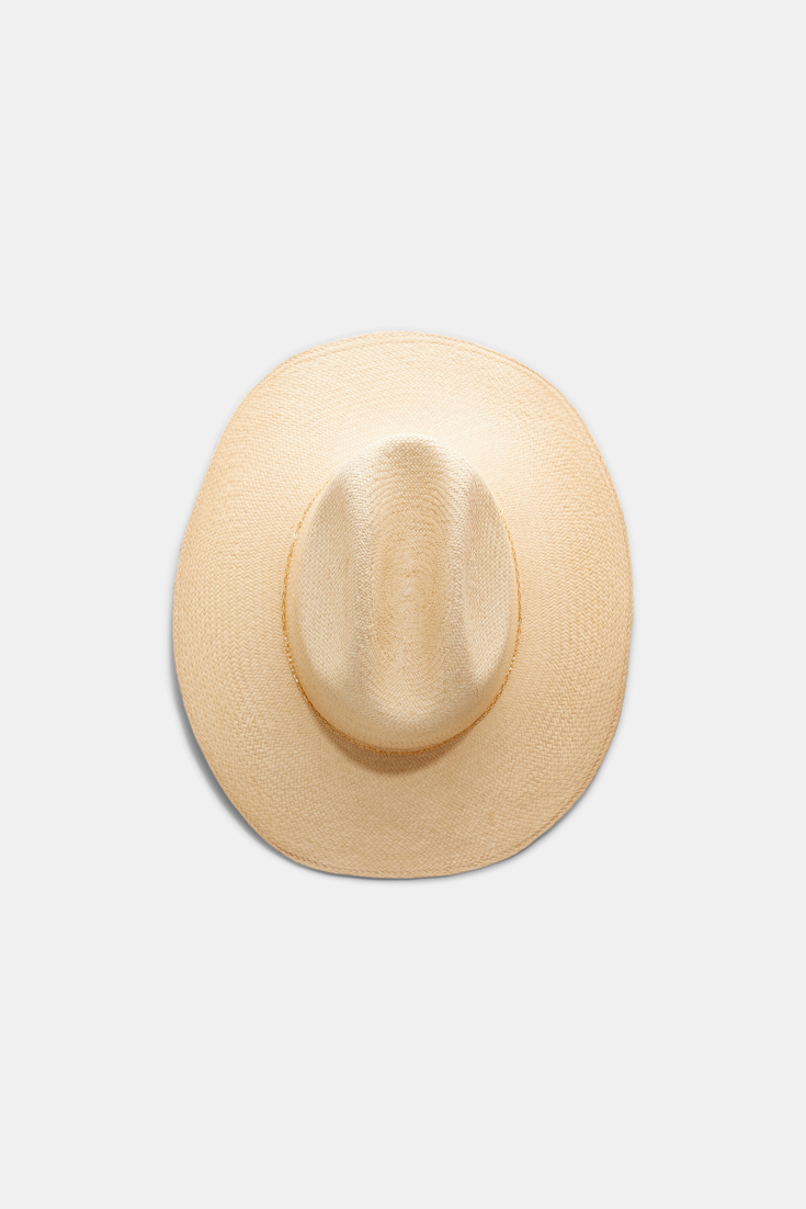 Dorothee Schumacher Toquilla straw cowboy hat light beige