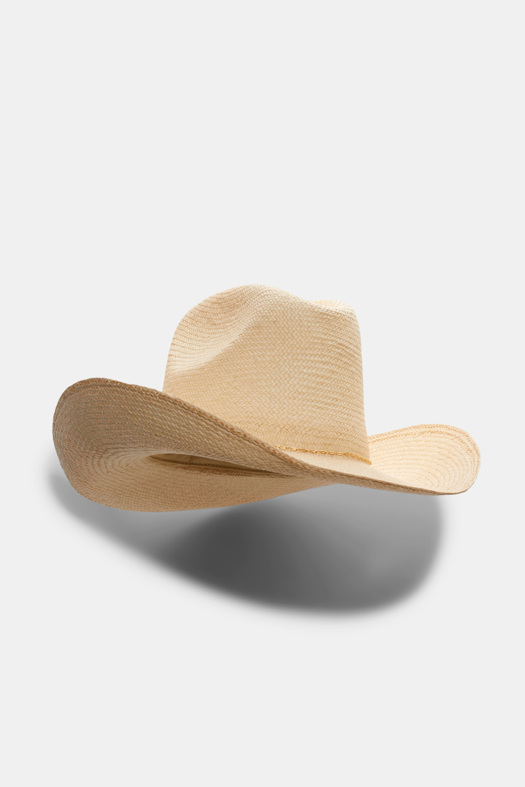 Dorothee Schumacher Toquilla straw cowboy hat light beige