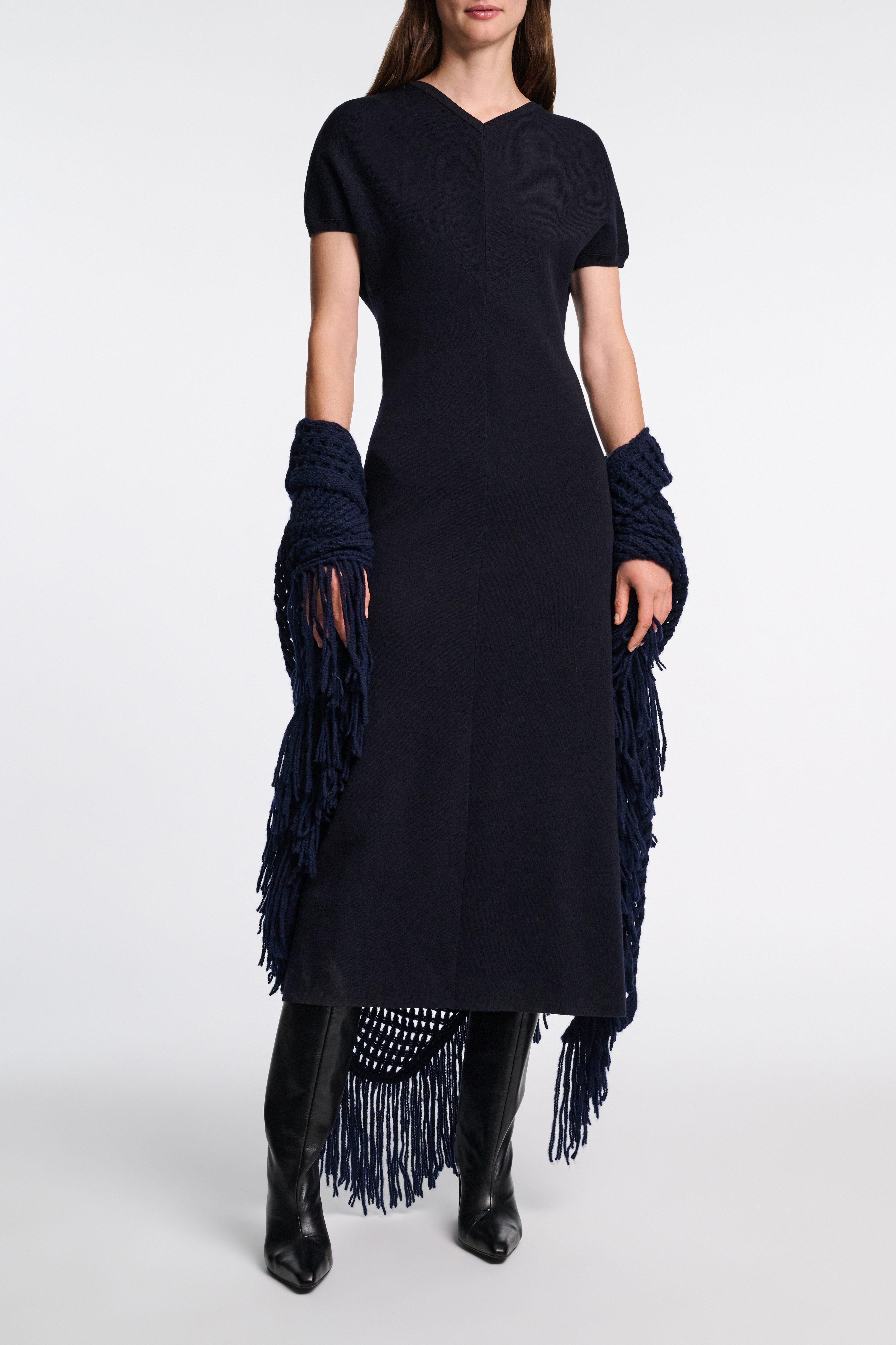 Dorothee Schumacher Kleid aus Merino-Stretch mit schimmerndem