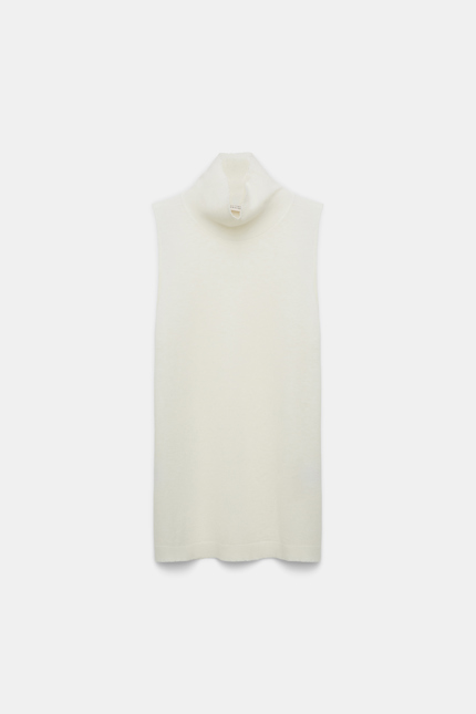 DELICATE STATEMENTS top Dorothee Schumacher Wool-cashmere sleeveless turtleneck eggshell