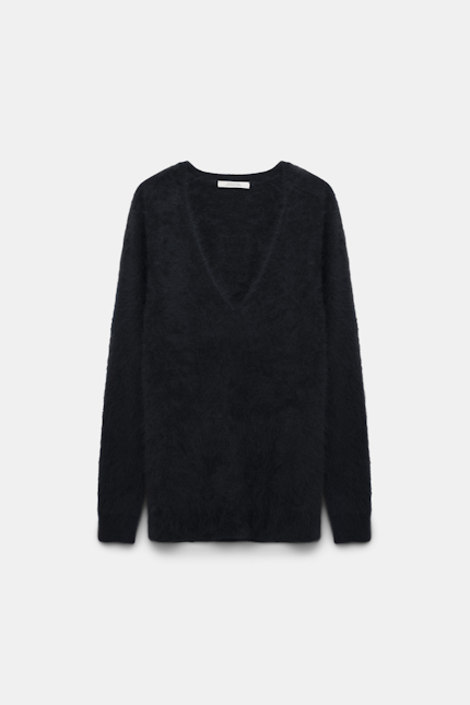 FLUFFY LUXURY pullover Dorothee Schumacher Besonders softer, fluffy Kaschmir-Pullover deep black